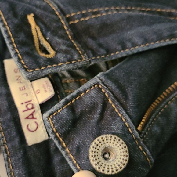 CAbi Dark Rinse Flare Leg Jeans size 6 - Picture 5 of 8